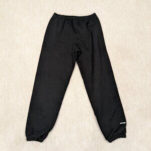 NWT SPRWMN Sweatpants 100% Cotton Black Small Loungewear Jogger Logo Embroidered